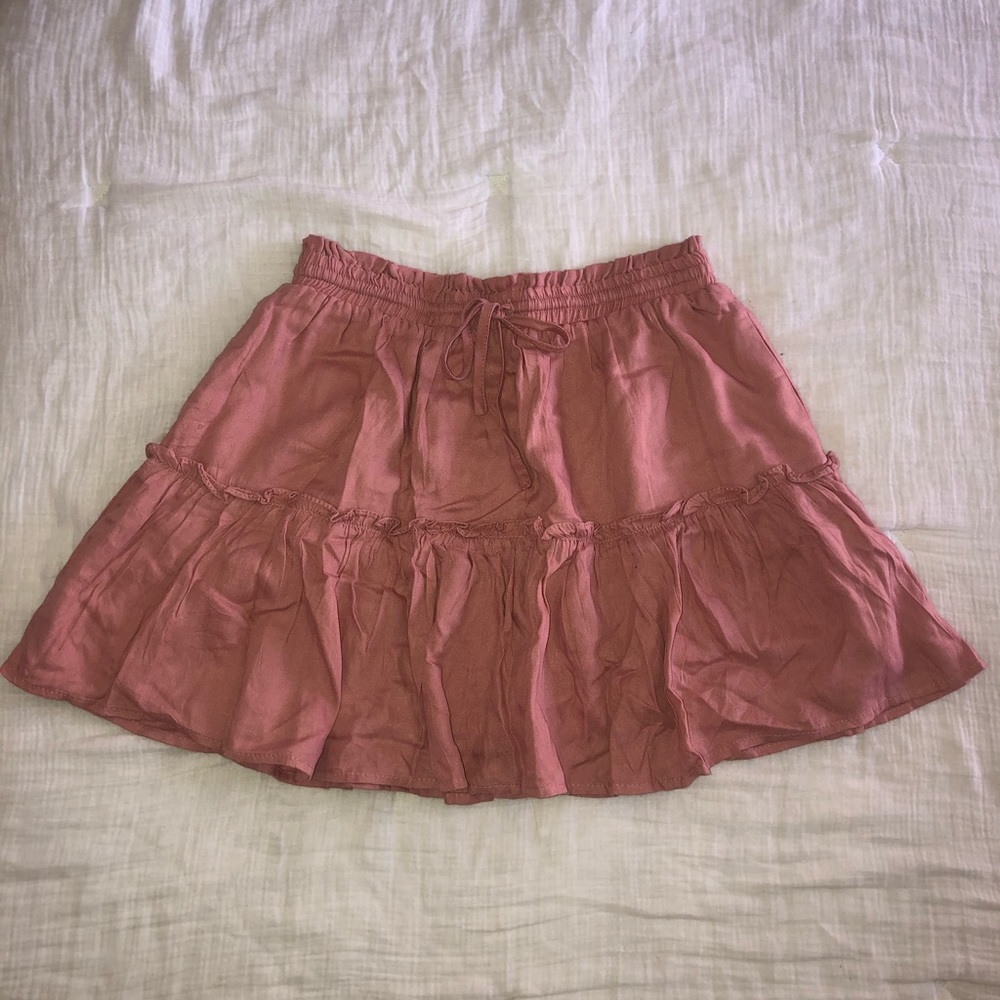 Showpo Pink Ruffle Mini Skirt w/ Elastic Waist